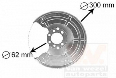 VAN WEZEL 3745371 -  Отражатель, диск тормозного механизма